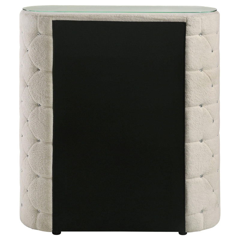 Sonya 5-drawer Upholstered Bedroom Chest of Drawers Ivory