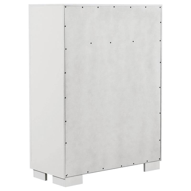 Jessica 6-piece Eastern King LED Bedroom Set Snow White