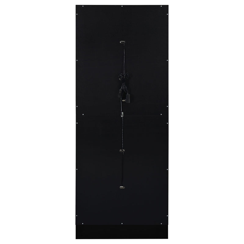 Cabra 4-door LED Curio Display Cabinet Black High Gloss