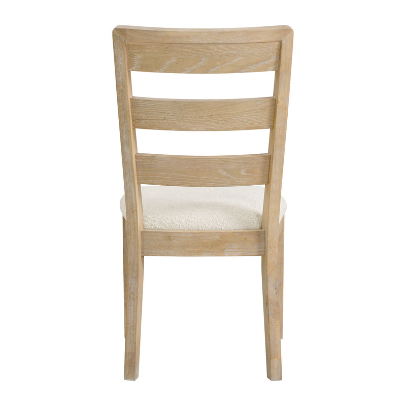 Upholstered Dining Chair With Ladder Back Design (Set of 2)