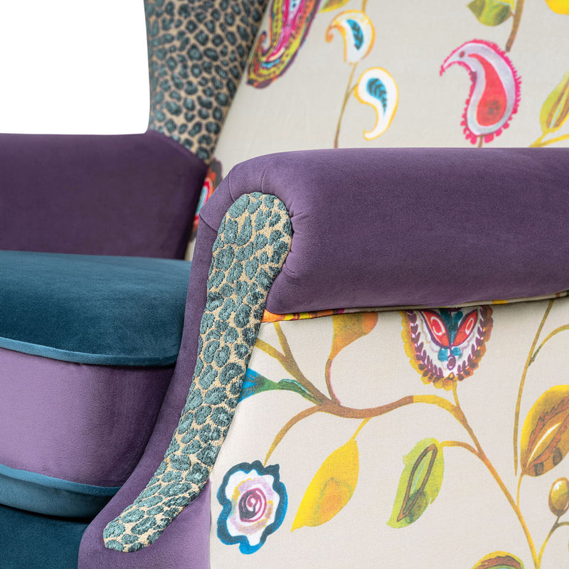 Anya - Boho Chic Wingback Accent Arm Chair