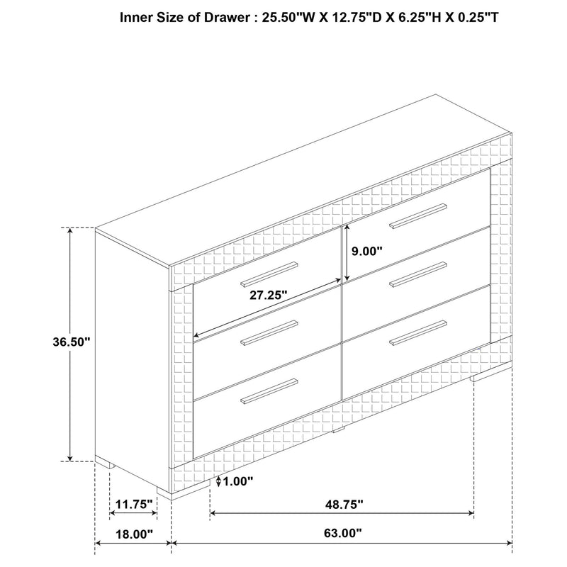 Ives 5-piece Eastern King Bedroom Set Grey High Gloss