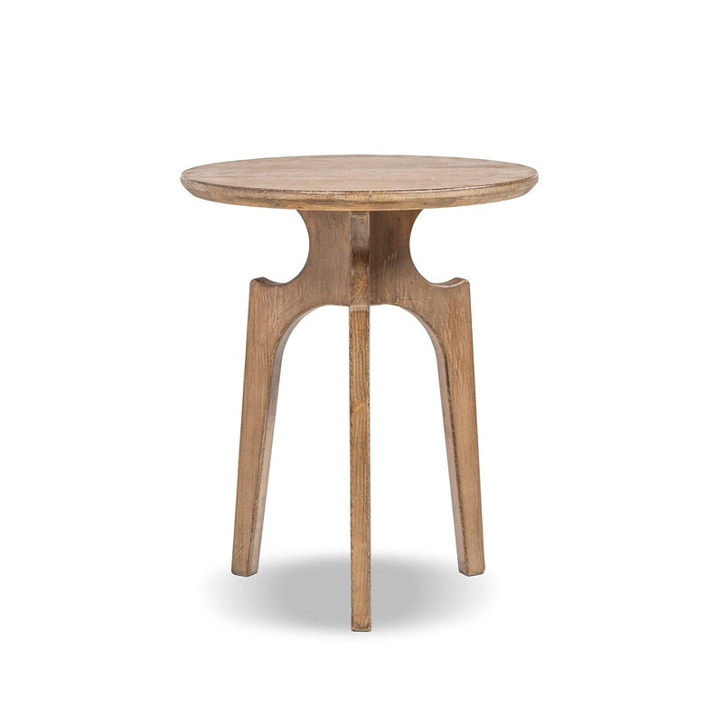 Carmel - Round Side Table - Antique Brown