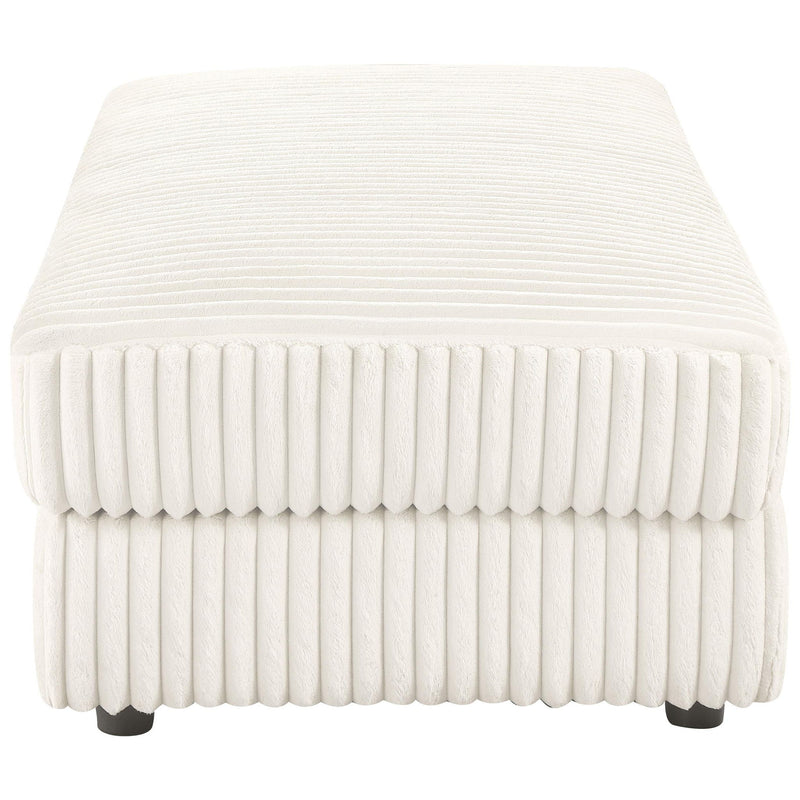 Emberson Upholstered Rectangular Storage Ottoman Ivory