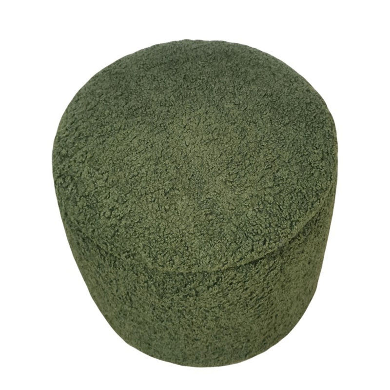 Elegant Round Storage Ottoman Upholstered