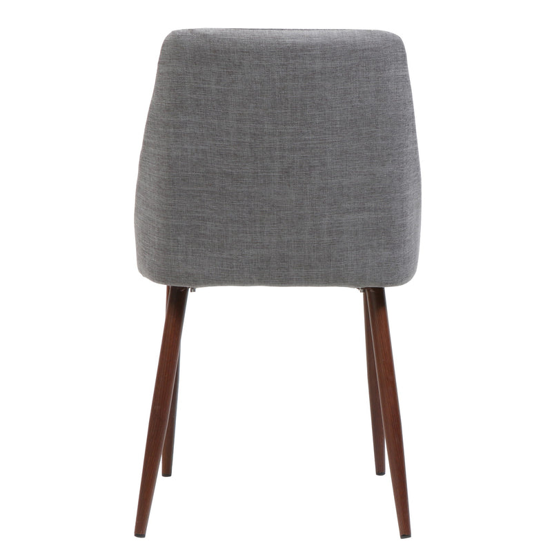 Modern Dining Chair With Iron Legs And Wood Finish