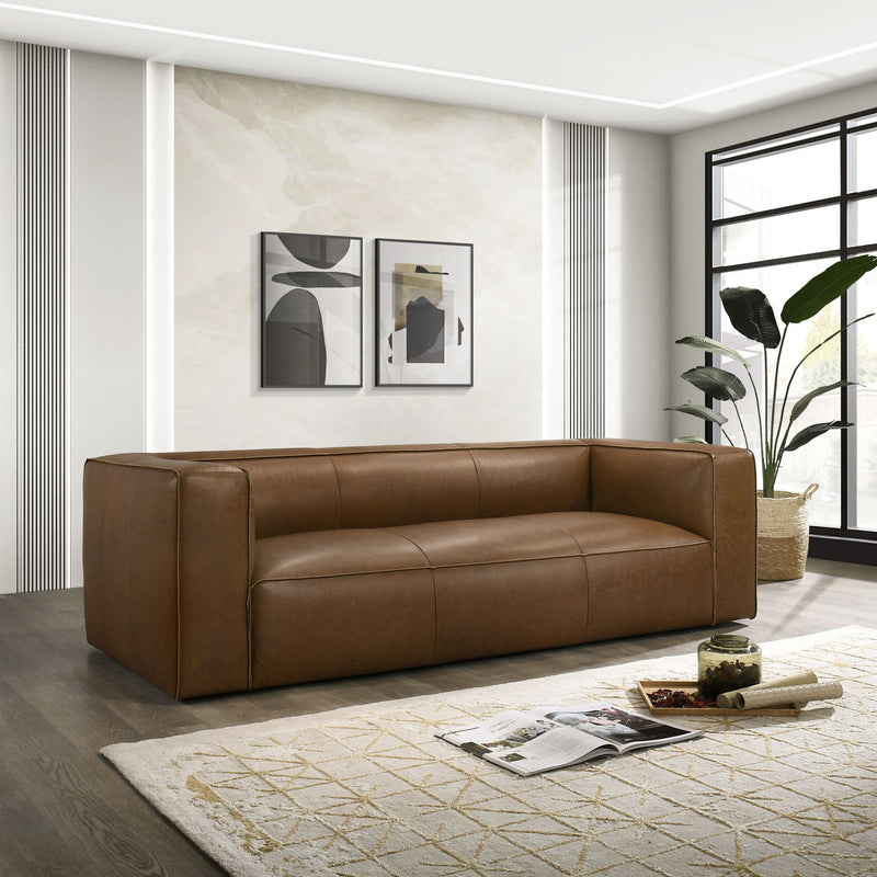 Colton - Sofa With Corner Blocked Frame - Tan