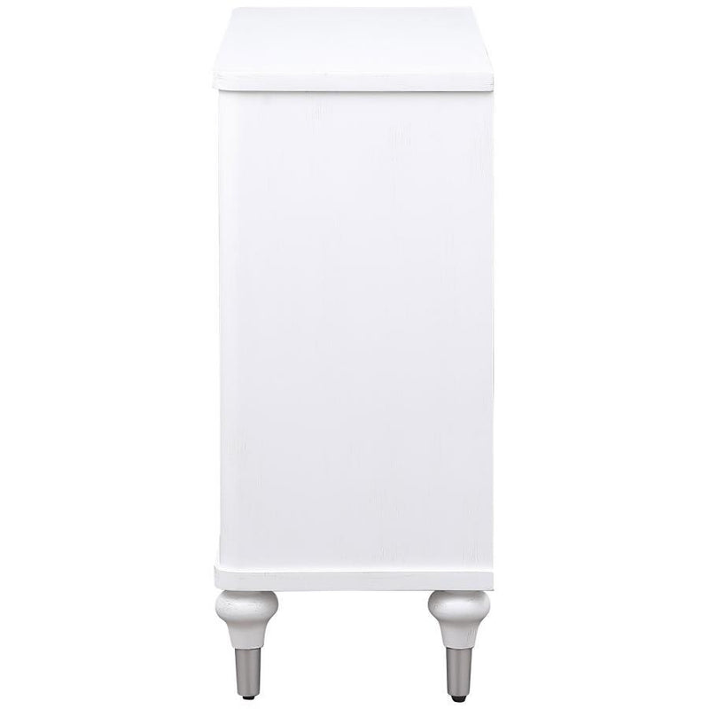 Cardella - 2 Door Mandala Accent Cabinet - Distressed White