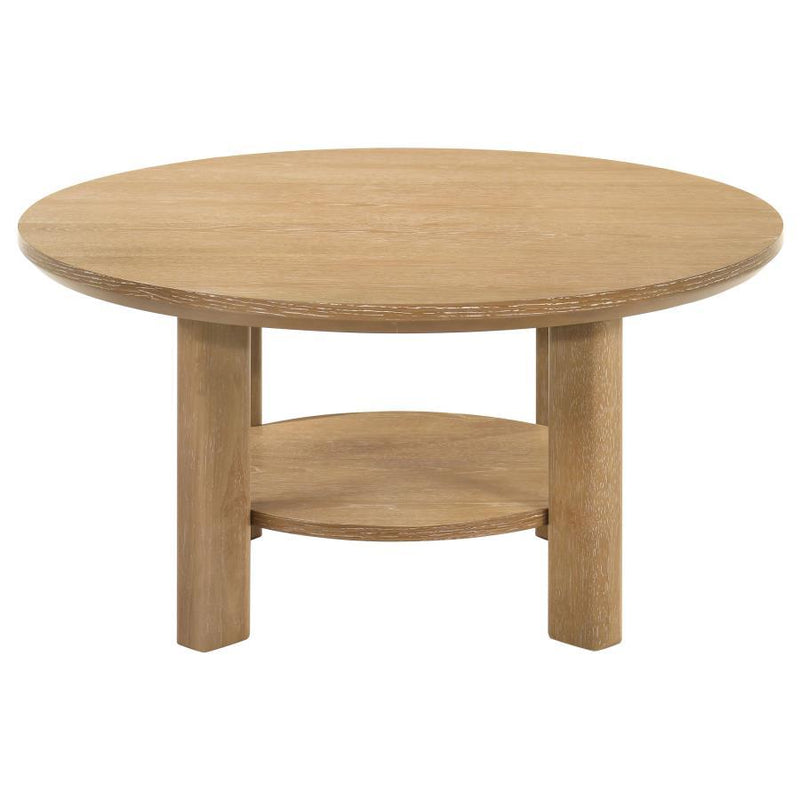 Ottowa - Round Wood Coffee Table Set