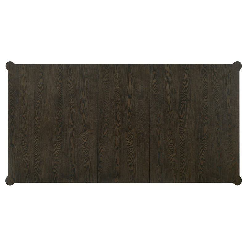 Blakely - Leaf Dining Table With Tapered Legs Accents - Ash Brown