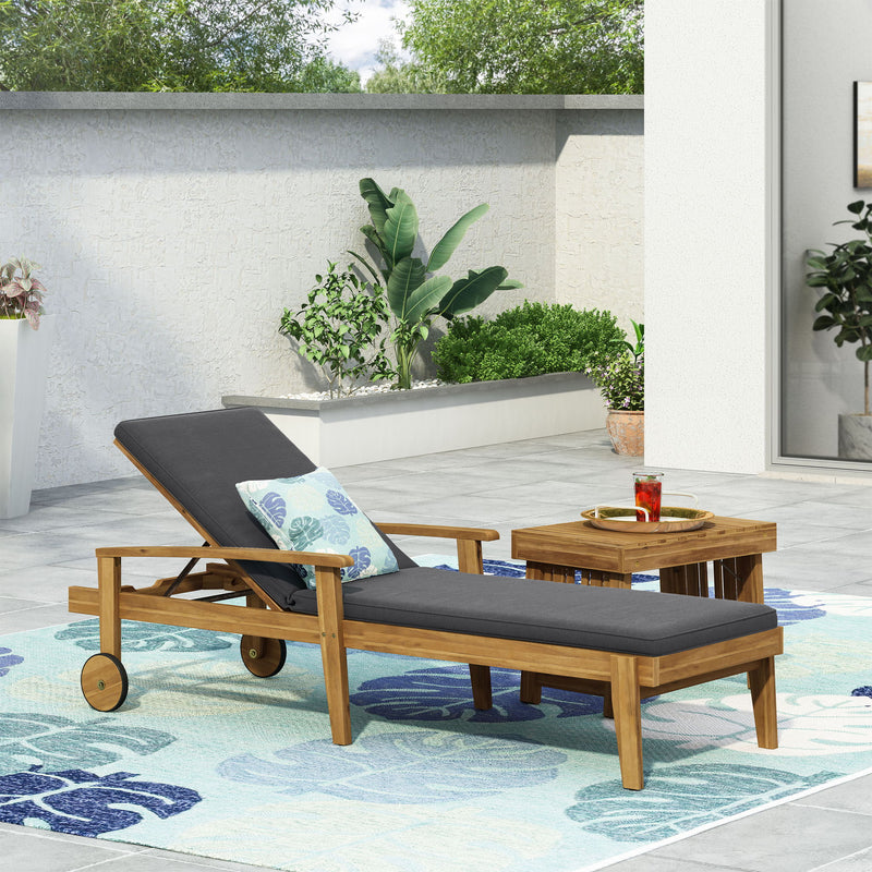 Jason - Chaise Lounge Adjustable Acacia Wood Outdoor Furniture