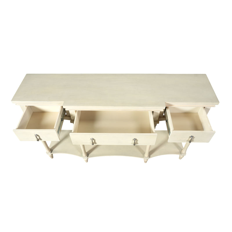 Retro Console Table With 3 Soft Close Drawers