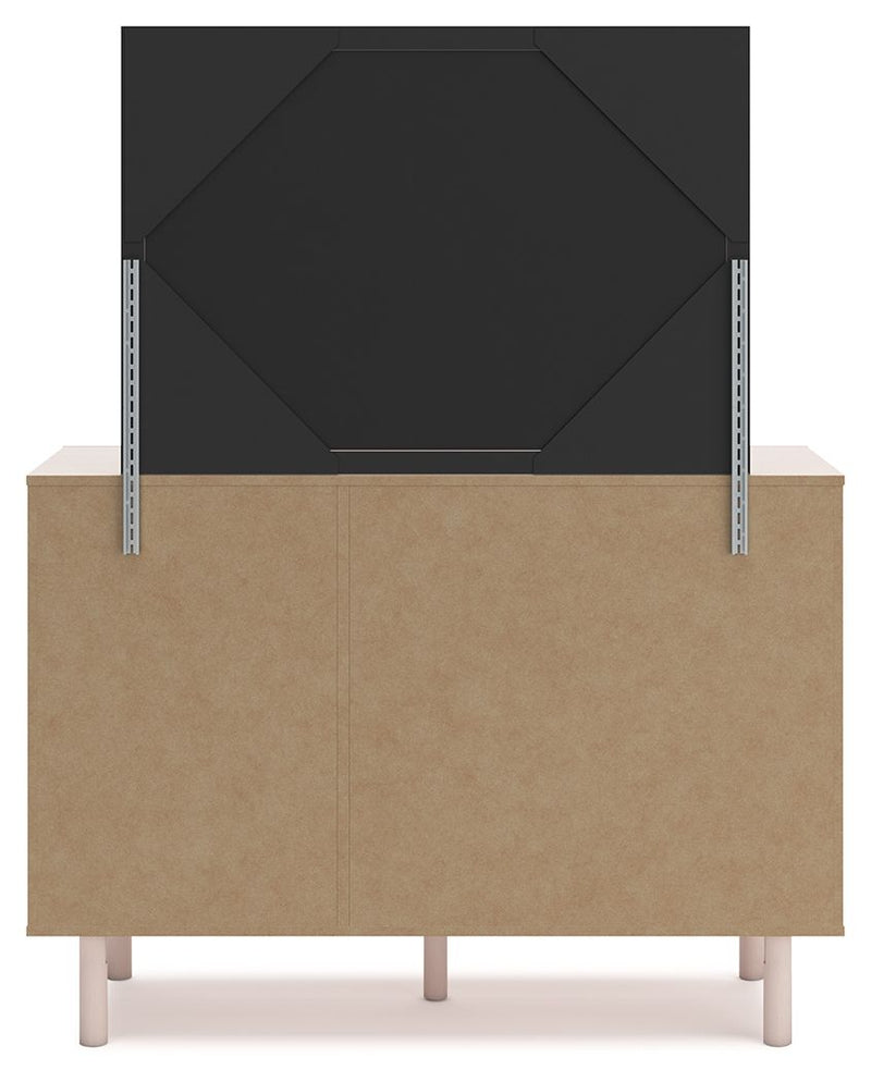 Wistenpine - Dresser And Mirror - Blush