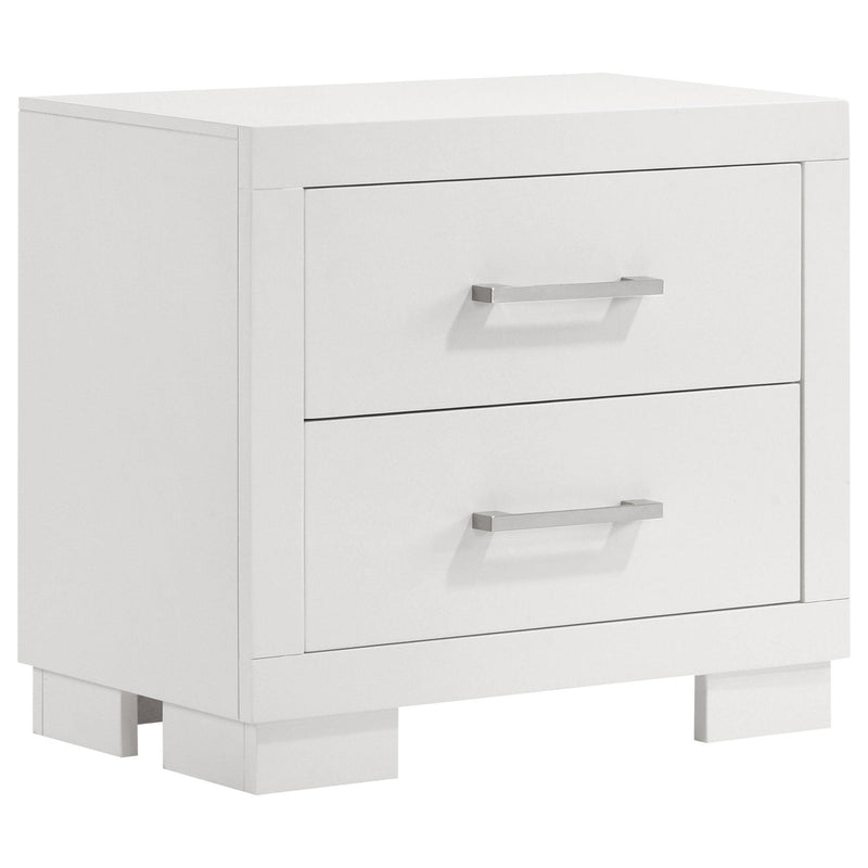 Jessica 5-piece Eastern King LED Bedroom Set Snow White