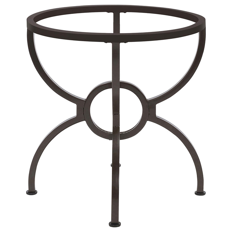 Aviano Round Metal Dining Table Base Gunmetal