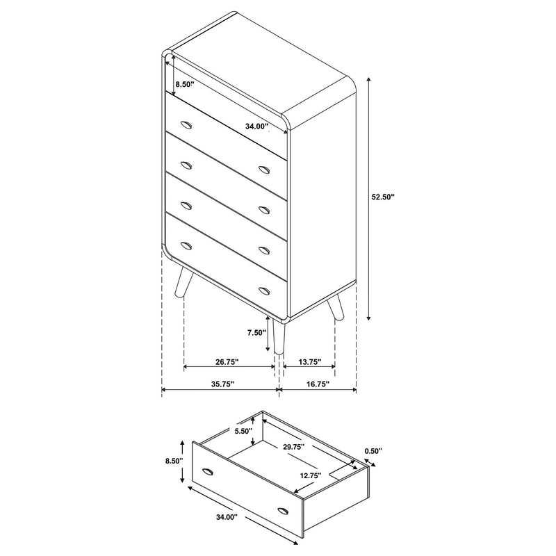 Robyn 5-piece California King Bedroom Set Light Ash