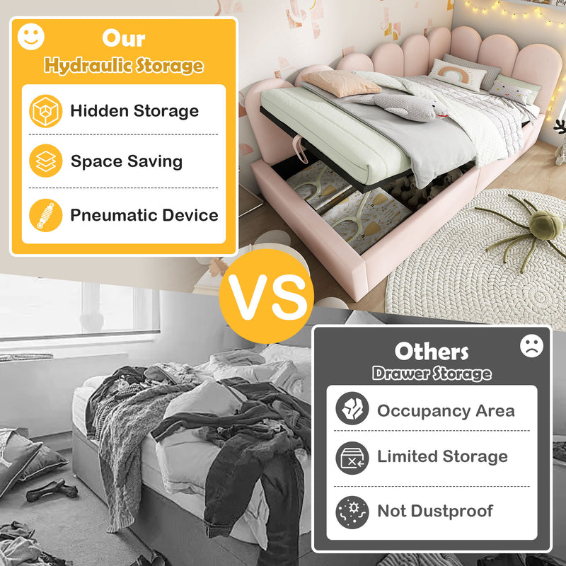 Upholstered Daybed With Hydraulic Storage