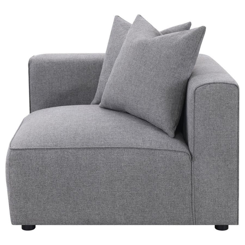 Jennifer - Upholstered Corner Chair - Gray
