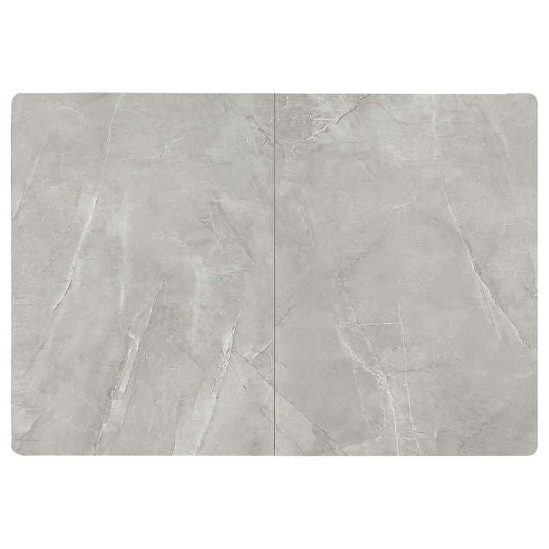 Mina Rectangular 65-inch Extension Dining Table Grey Ceramic