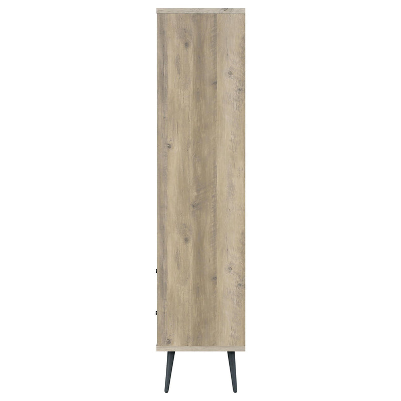 Maeve 70-inch 3-shelf Bookcase with Drawers Distressed Pine