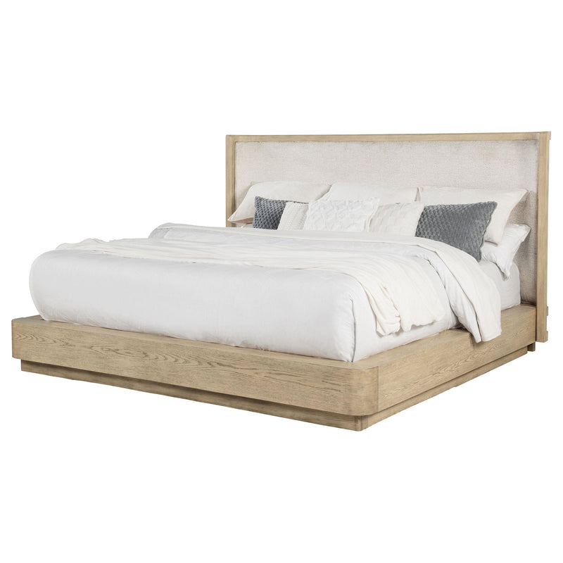 Kailani 52-inch Queen Wingback Bed Beige Oak