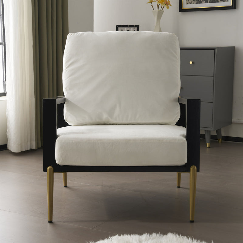 Modern Armchair With Solid Wood Frame