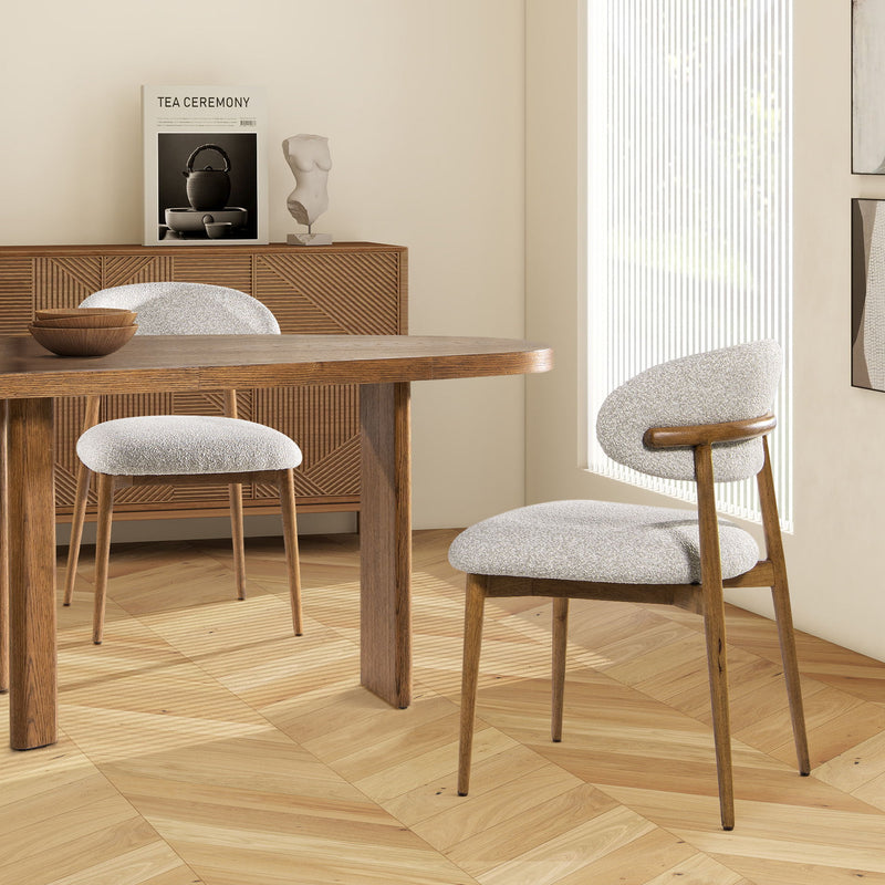 Locke - Modern Upholstered Dining Chair With Frame - Gray