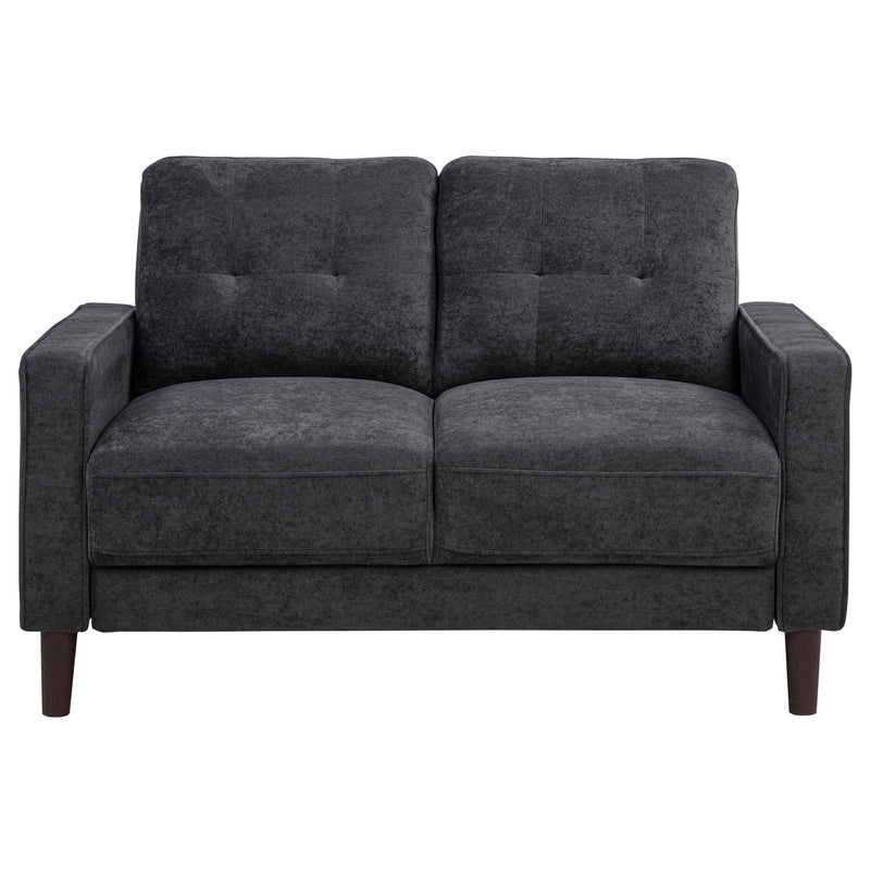 Bowen II 2-piece Upholstered Track Arm Sofa Set Steel Grey