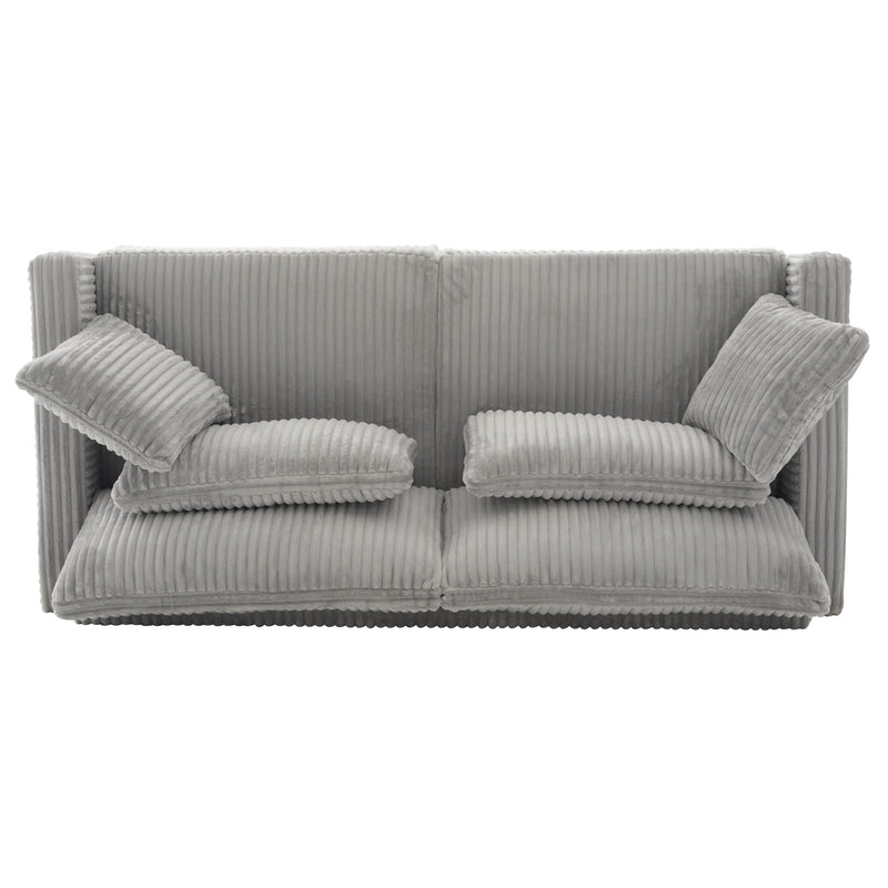 Modern Loveseat Sofa With 4 Pillows