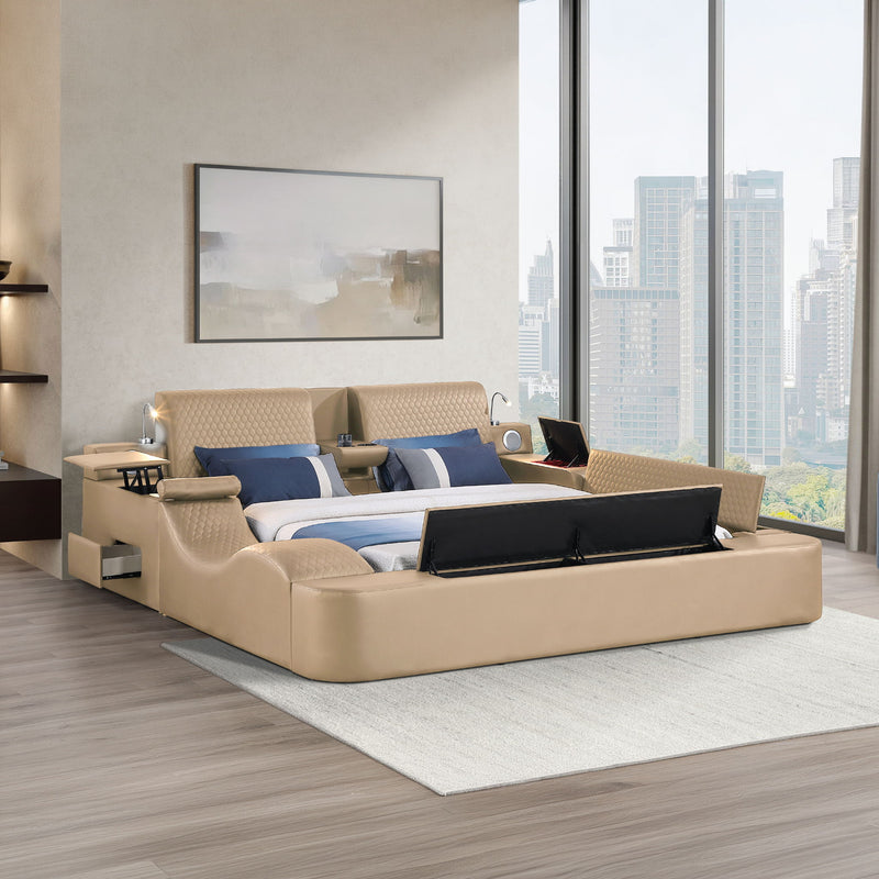 Zoya - Smart Multifunctional Bed, Built In Bluetooth Speakers, USB Charging