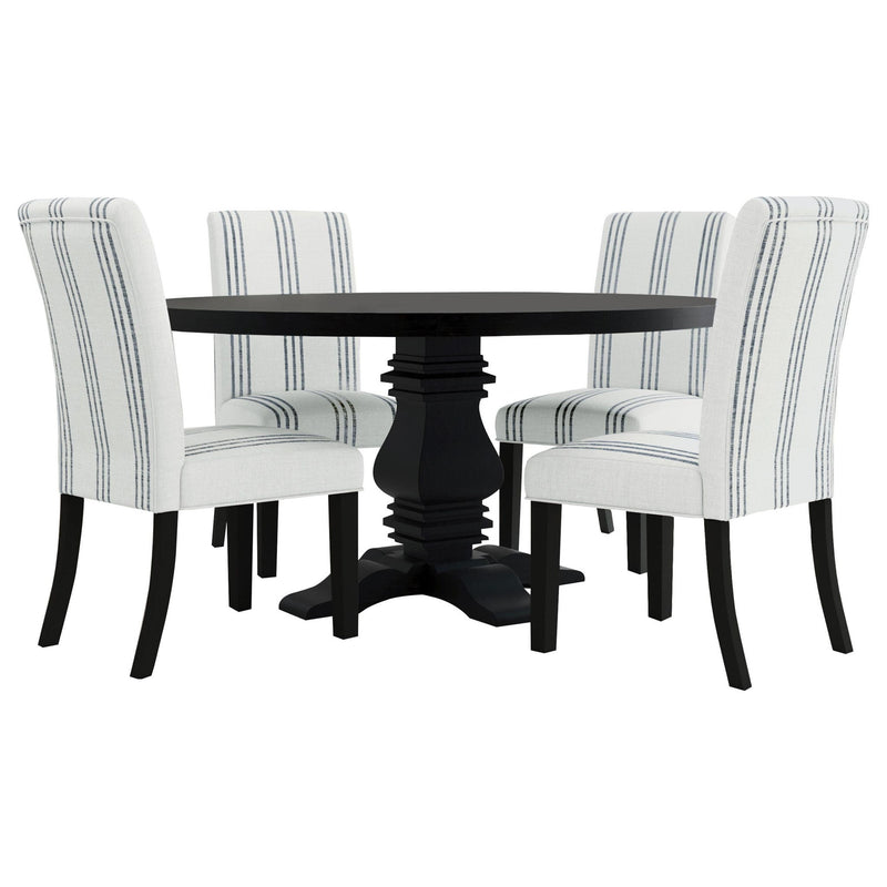 Herran Upholstered Dining Side Chair Beige (Set of 2)