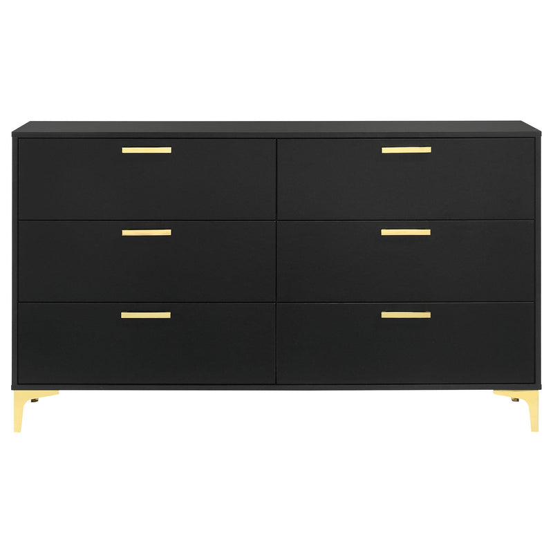 Kendall 6-drawer Dresser Black