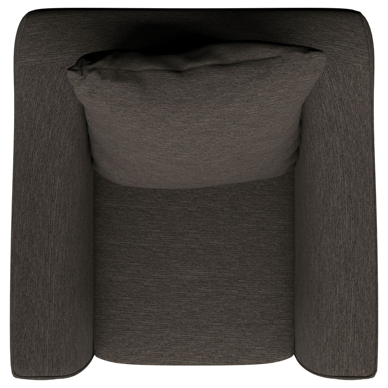 Paige - Flared Arm Chair - Charcoal Gray