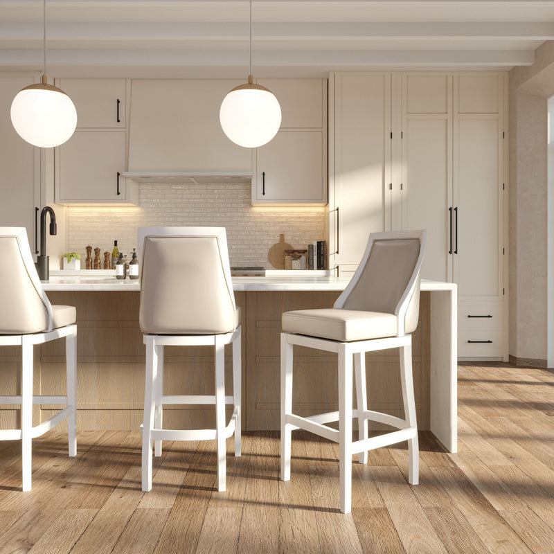 Modern Swivel Stool With Tall Back
