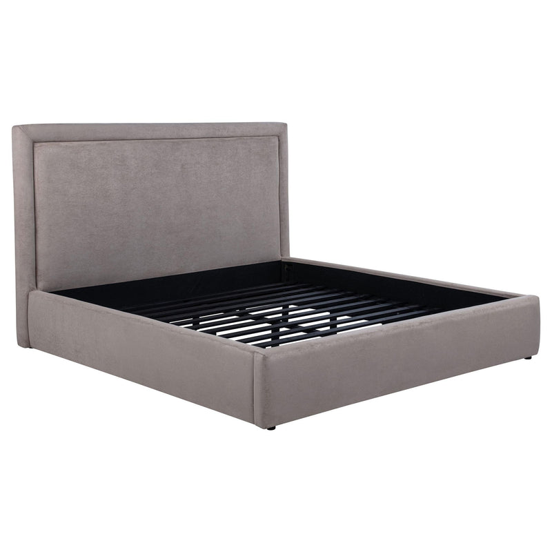 Lawson 54-inch Upholstered Eastern King Platform Bed Mushroom