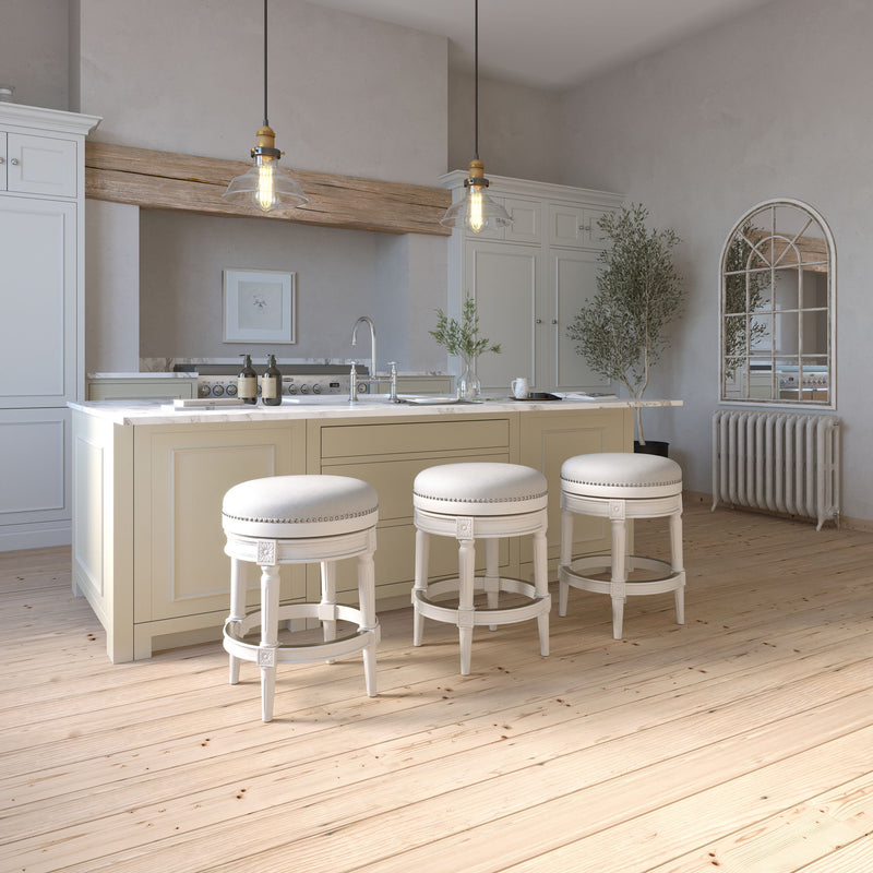 Rustic Elegance Backless Swivel Stool