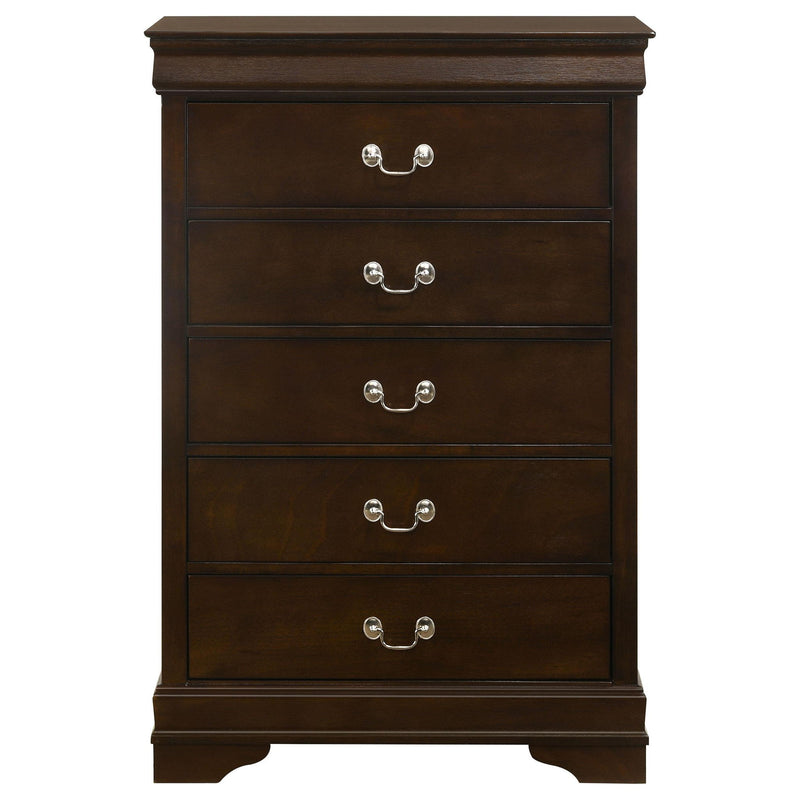 Louis Philippe 5-piece Eastern King Bedroom Set Cappuccino