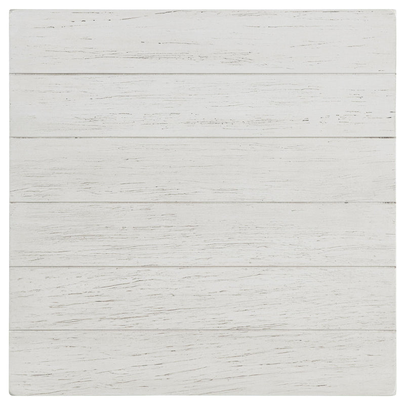 Payne Wood End Table with Shelf Distressed White
