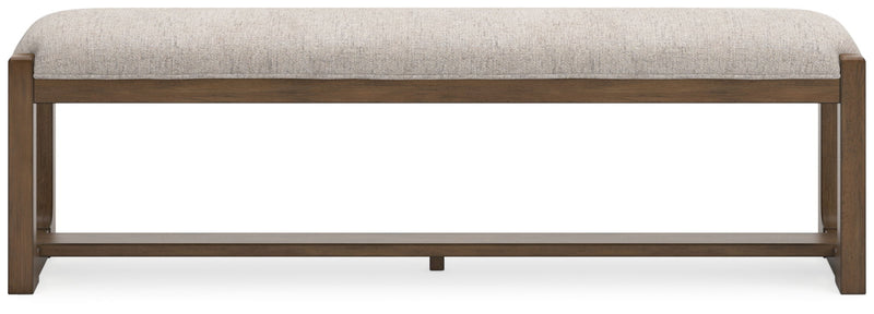 Cabalynn - Large Uph Dining Room Bench - Oatmeal / Light Brown