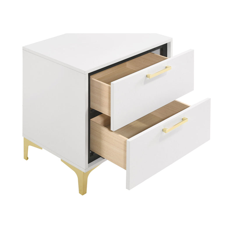 Karena - 2 Drawer Rectangular Nightstand - White