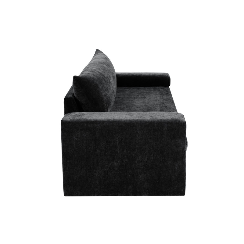 Upholstered 3 Seater Sofa With Wide Armrests