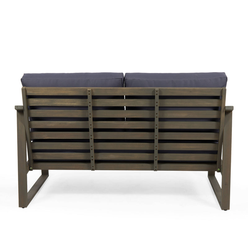 Samwell - Coffee Table & Loveseat Set With Water Resistant Cushions - Dark Gray