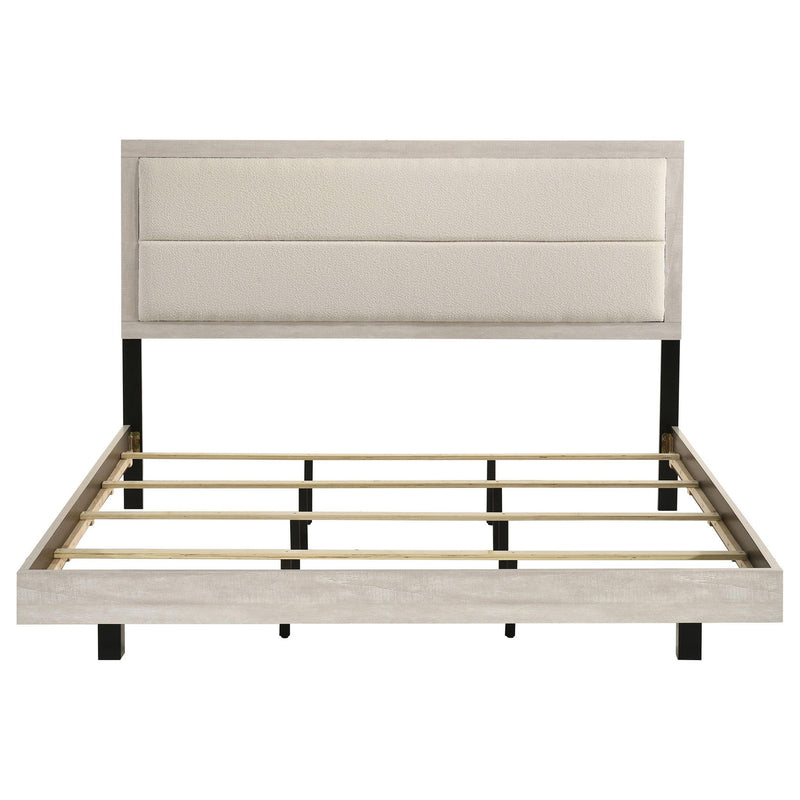 Trenton 54-inch Wood Eastern King Panel Bed Rustic Cream