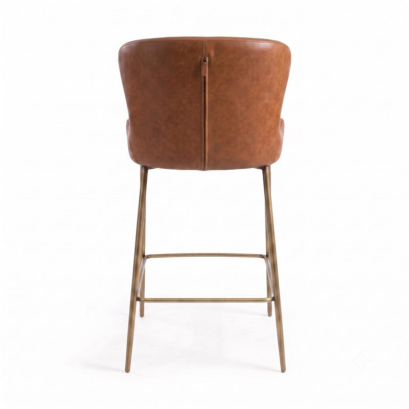Modern Counter Stool With Upholstered Seat