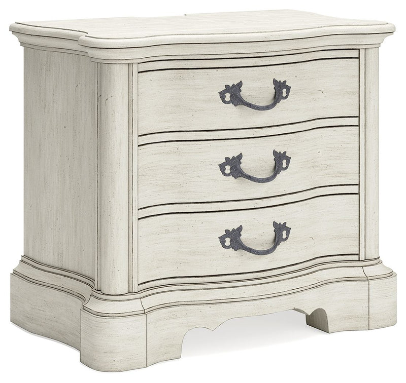Arlendyne - Three Drawer Night Stand - Antique White