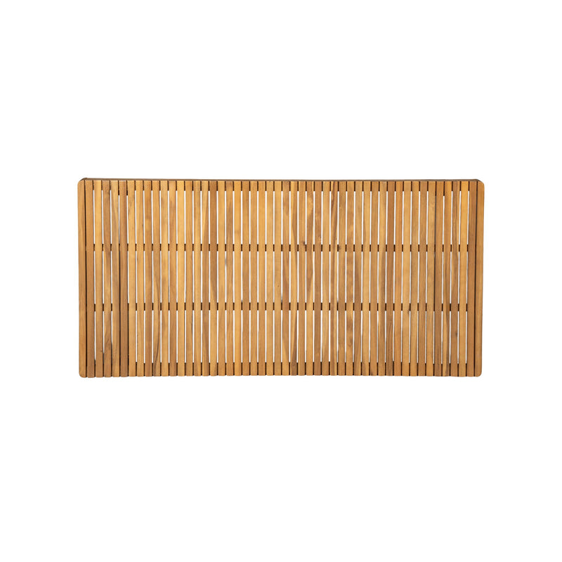Outdoor Dining Table With Slatted Top, Ideal For Patio