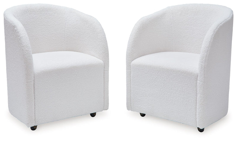 Rowanbeck - Dining Upholstered Arm Chair (Set of 2) - Ivory