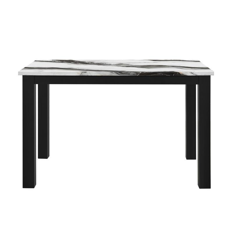 Sarang - Panda Dining Table With 4 Padded Dining Chairs - Black