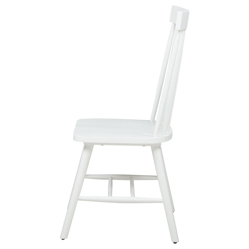 Andrews Windsor Spindle Back Dining Side Chair White (Set of 2)