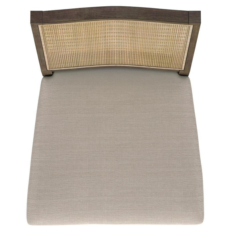 Matisse - Woven Rattan Back Dining Side Chair Brown (Set of 2) - Dark Brown